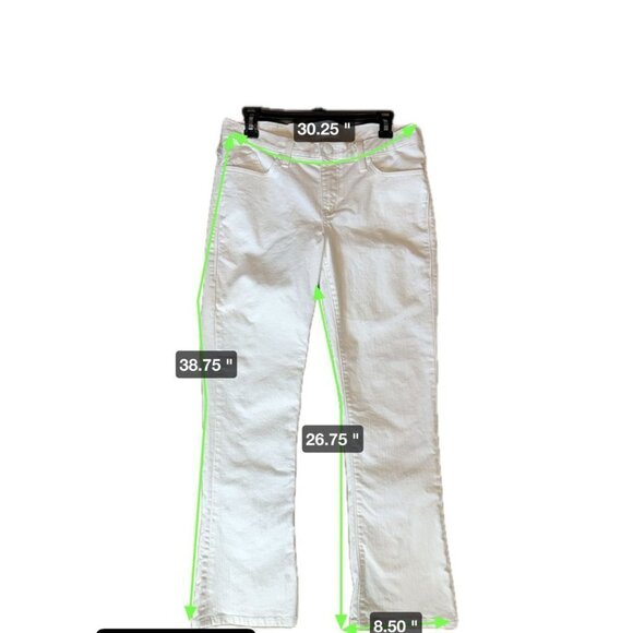 Rock & Republic Women's White Denim Bootcut Jeans Designer Fashion - Picture 9 of 10